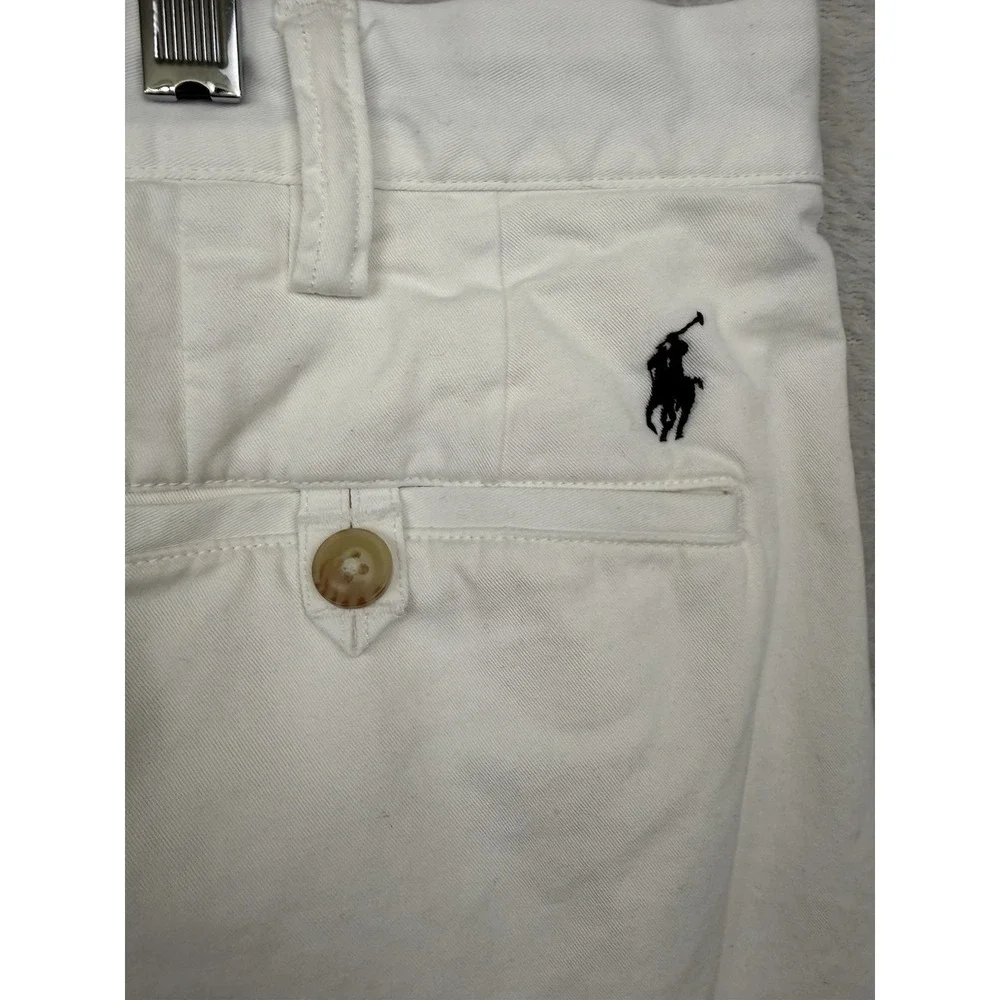 Polo Ralph Lauren Chino Shorts White Stretch Classic Fit Men's 40 Preppy Golf